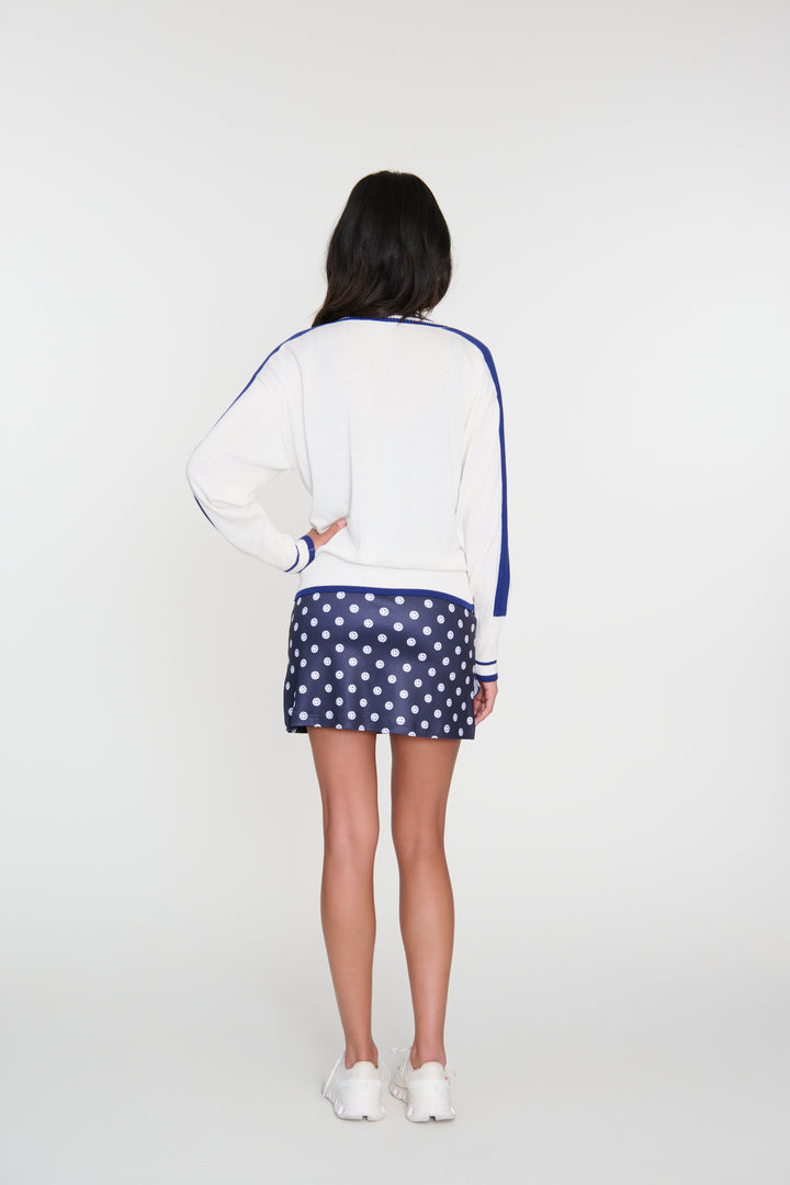 Audrey Varsity Pickleball Sweater – Preppy Pullover