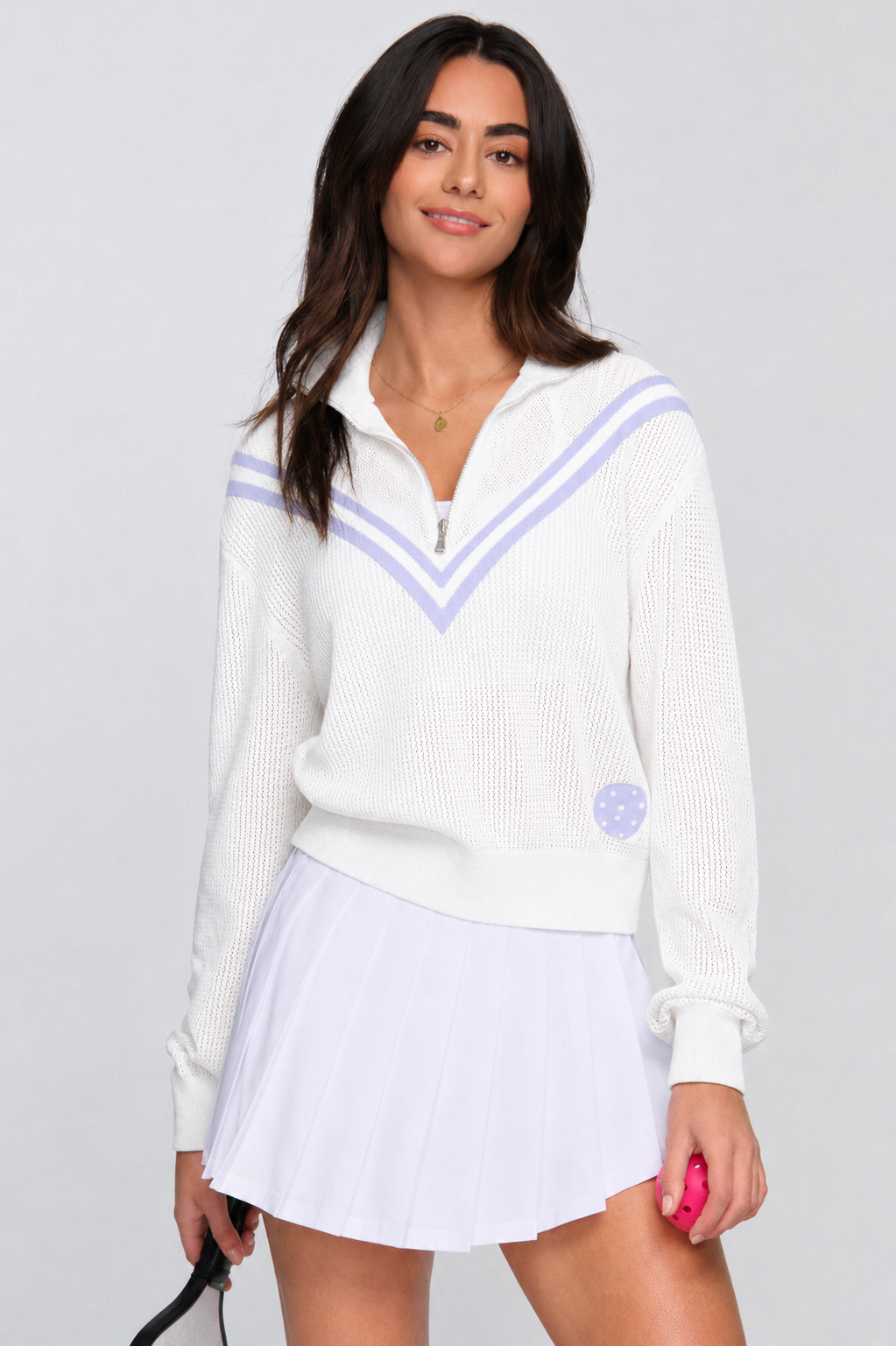 Karla Smash &amp; Zip Sweater | US Open Encore - Limited Americana Collection